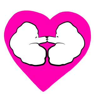 Poodle Hearts Sticker